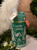 12oz Kids Happy Camper - Beam The Vibe 12oz Kids Happy Camper in with laser engraved design