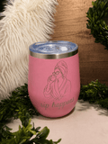 12oz Sip Happens - Beam The Vibe 12oz Sip Happens in with laser engraved design