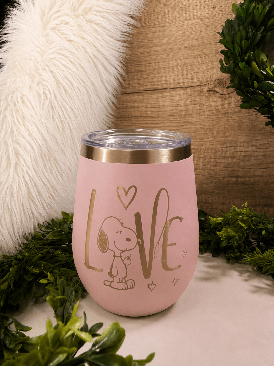 12oz Snoopy Love - Beam The Vibe 12oz Snoopy Love in with laser engraved design