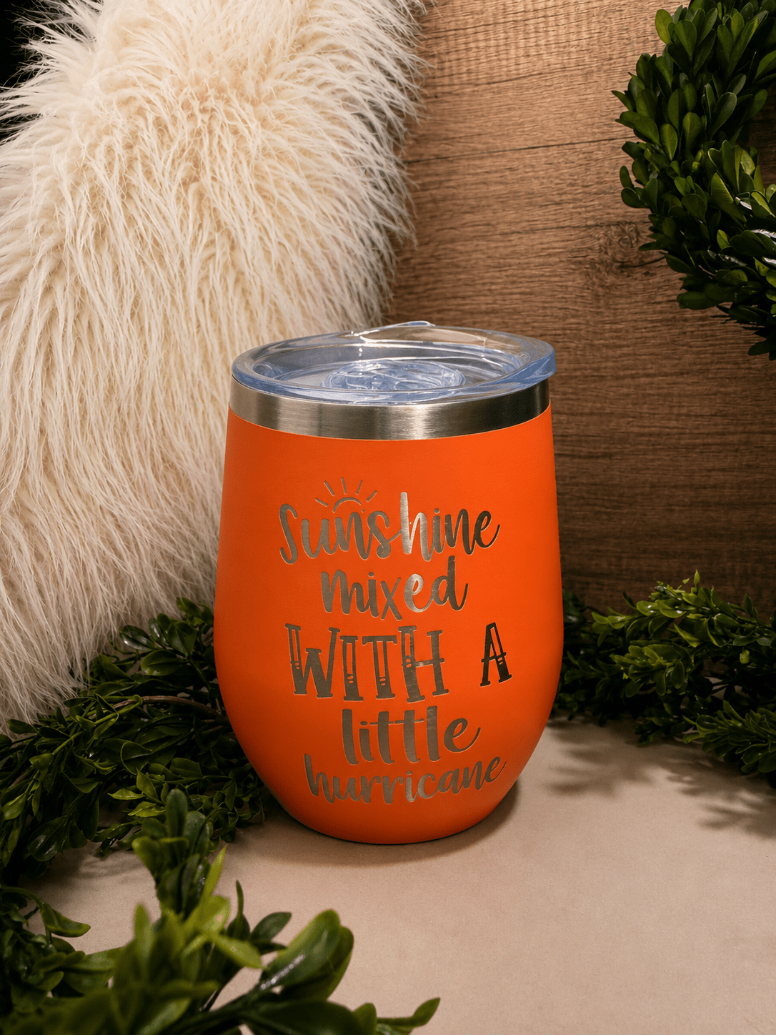 12oz Sunshine x Hurricane - Beam The Vibe 12oz Sunshine x Hurricane in with laser engraved design