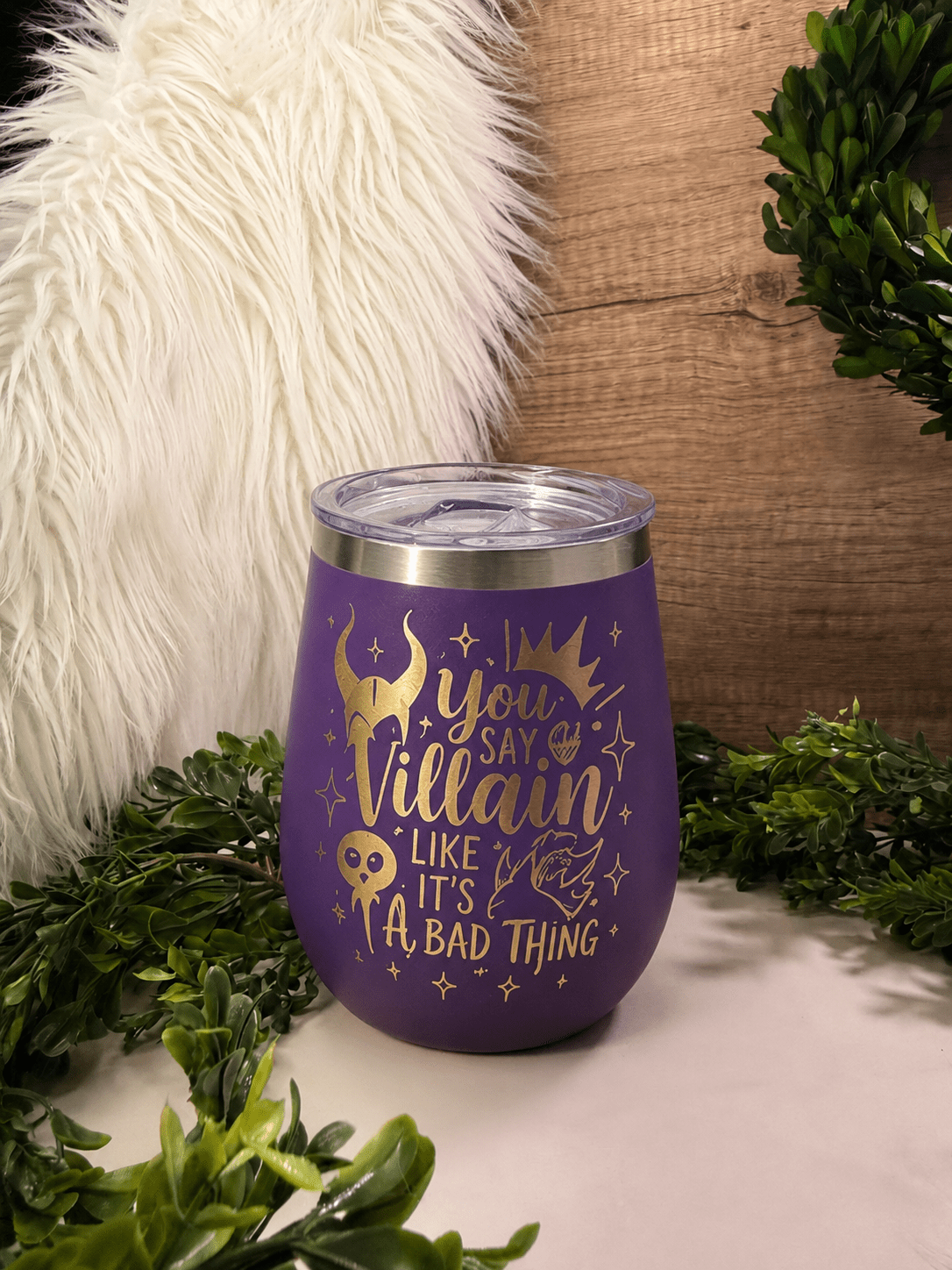 12oz You say Villain - Beam The Vibe 12oz You say Villain in with laser engraved design