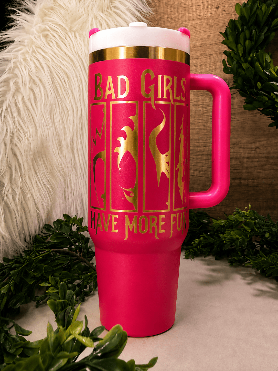 40oz Bad Girls - Beam The Vibe 40oz Bad Girls in with laser engraved design