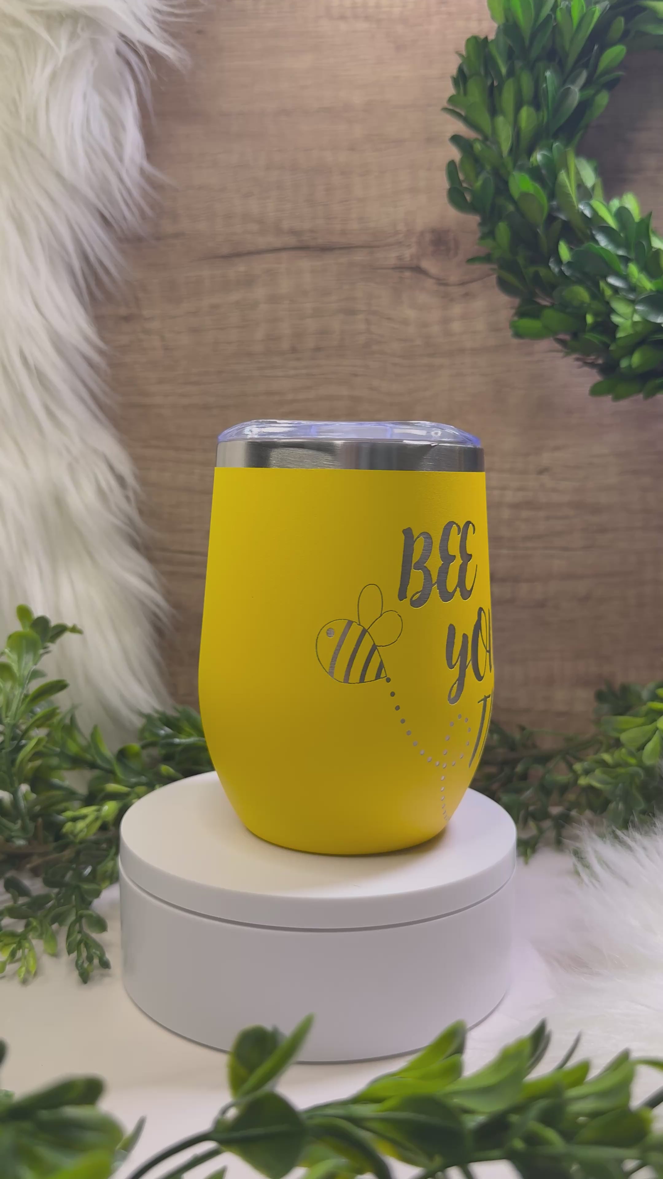 12oz Wine Tumbler - Bee-You-tiful
