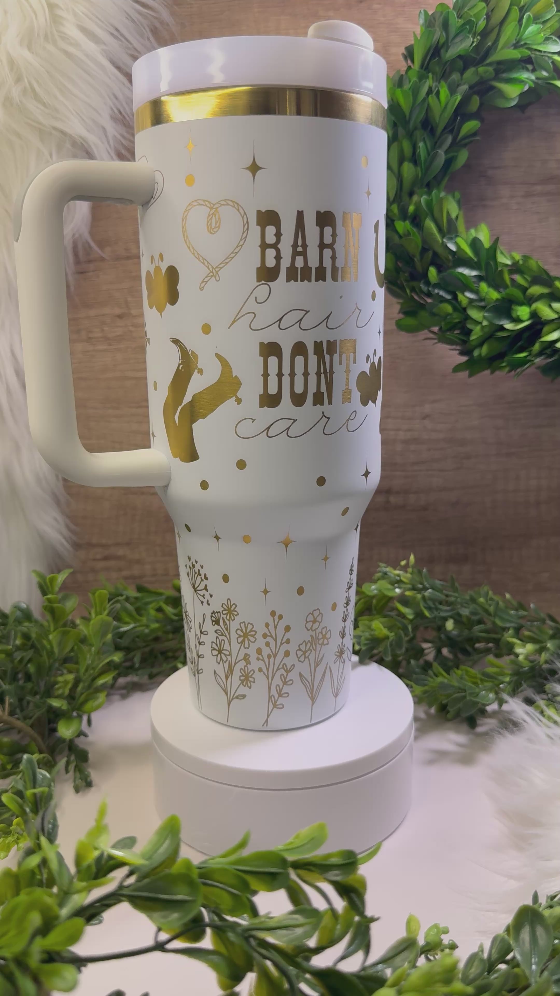 40oz Tumbler - Barn Hair Don't Care